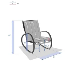 Fauteuil à bascule NEVADA Graphite