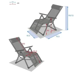 Fauteuil de jardin DECIMA Anthracite / Graphite