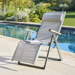 Fauteuil de jardin DECIMA Vert olive / Vert laurier
