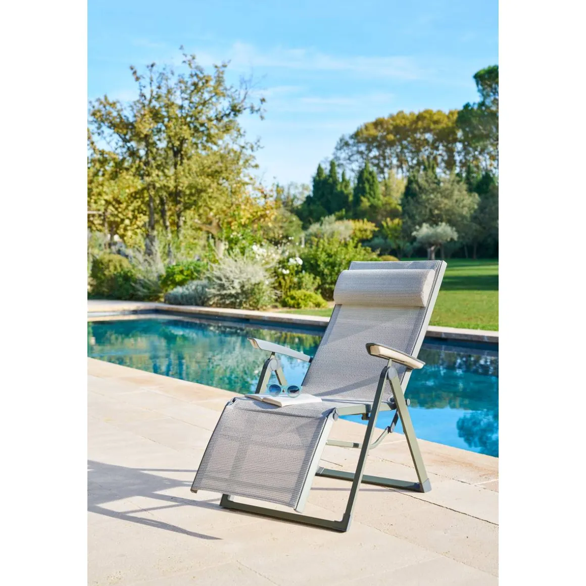Fauteuil de jardin DECIMA Vert olive / Vert laurier