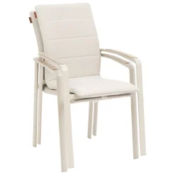 Fauteuil de jardin empilable DIESE Ivoire & Argile