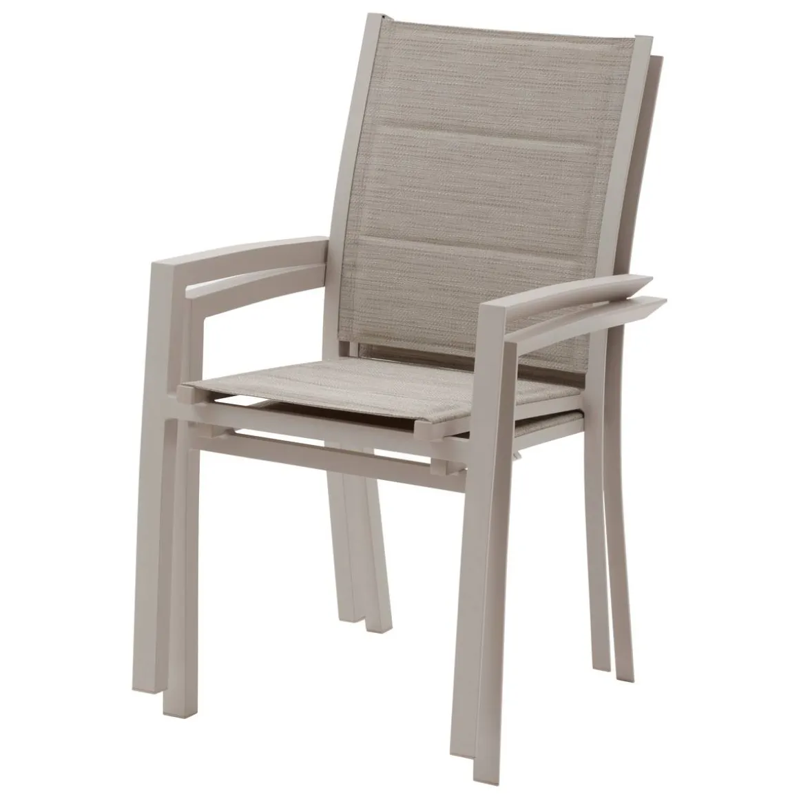 Fauteuil de jardin empilable ALLURE Beige & Avoine
