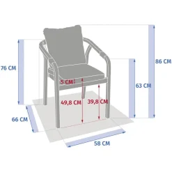 Fauteuil de jardin empilable PAPOUASIE Vert laurier / Acacia