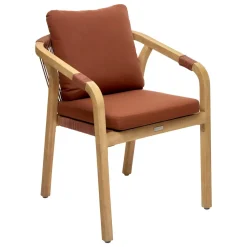 Fauteuil de jardin empilable PAPOUASIE Acajou / Acacia