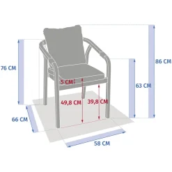 Fauteuil de jardin empilable PAPOUASIE Acajou / Acacia