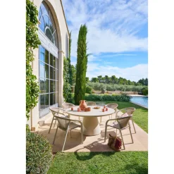 Fauteuil de jardin empilable RIU Argile & Beige
