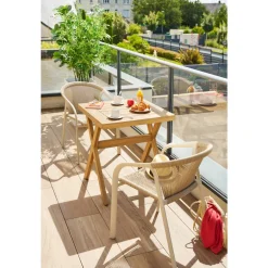 Fauteuil de jardin empilable RIU Argile & Beige