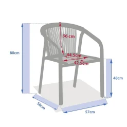 Fauteuil de jardin empilable RIU Cappucino & Café