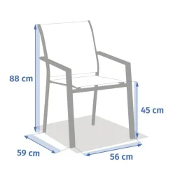 Fauteuil de jardin empilable ESSENTIA Lin / Vert laurier