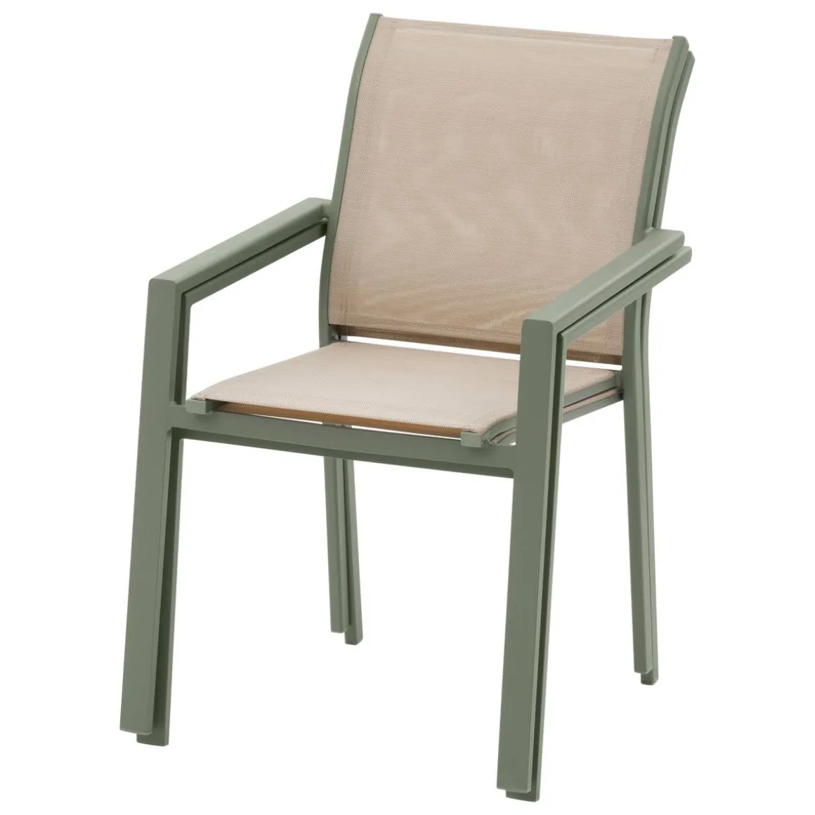 Fauteuil de jardin empilable ESSENTIA Lin / Vert laurier