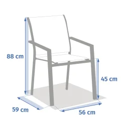 Fauteuil de jardin empilable ESSENTIA Lin / Vert laurier