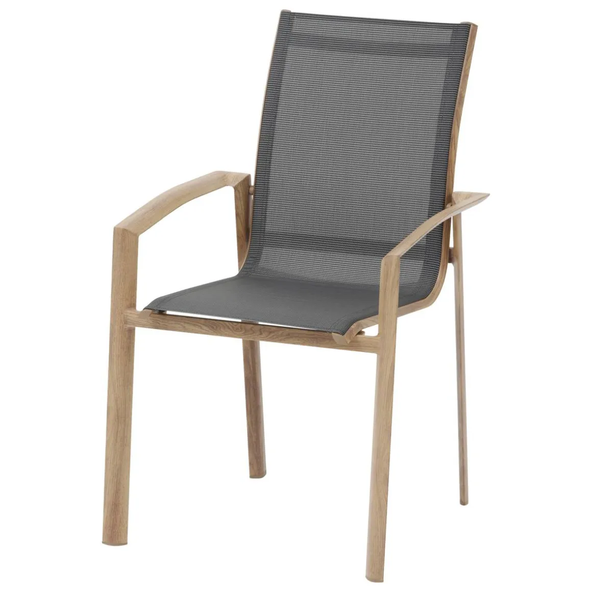 Fauteuil de jardin empilable AXANT Gris poivre / Honey