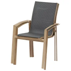 Fauteuil de jardin empilable AXANT Gris poivre / Honey