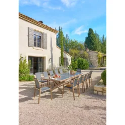 Fauteuil de jardin empilable AXANT Gris poivre / Honey