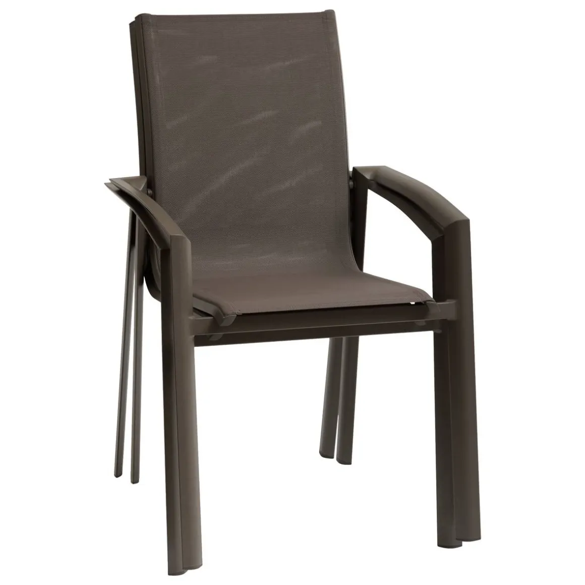 Fauteuil de jardin empilable AXANT Wengé / Praline