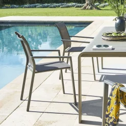 Fauteuil de jardin empilable ESSENTIA Wengé / Praline