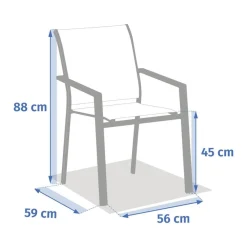 Fauteuil de jardin empilable ESSENTIA Noisette / Café