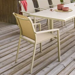 Fauteuil de jardin empilable ESSENTIA Lin / Argile