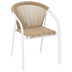 Fauteuil de jardin empilable RIU Miel & Blanc