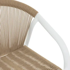 Fauteuil de jardin empilable RIU Miel & Blanc