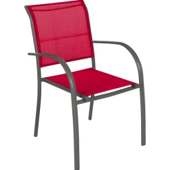 Fauteuil de jardin empilable PIAZZA Grenade & Graphite