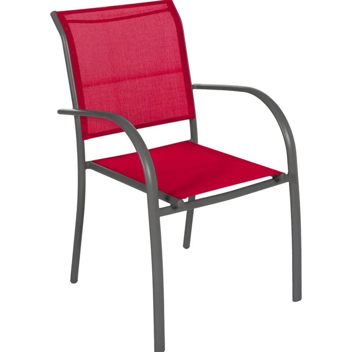 Fauteuil de jardin empilable PIAZZA Grenade & Graphite