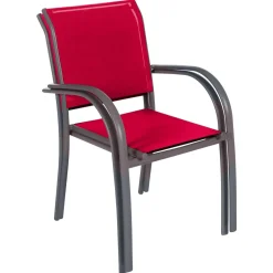 Fauteuil de jardin empilable PIAZZA Grenade & Graphite