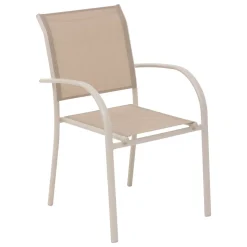 Fauteuil de jardin empilable PIAZZA Lin & Argile