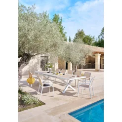 Fauteuil de jardin empilable ESSENTIA Lin / Blanc