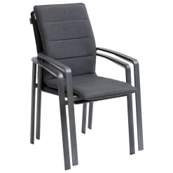 Fauteuil de jardin empilable DIESE Anthracite & Graphite
