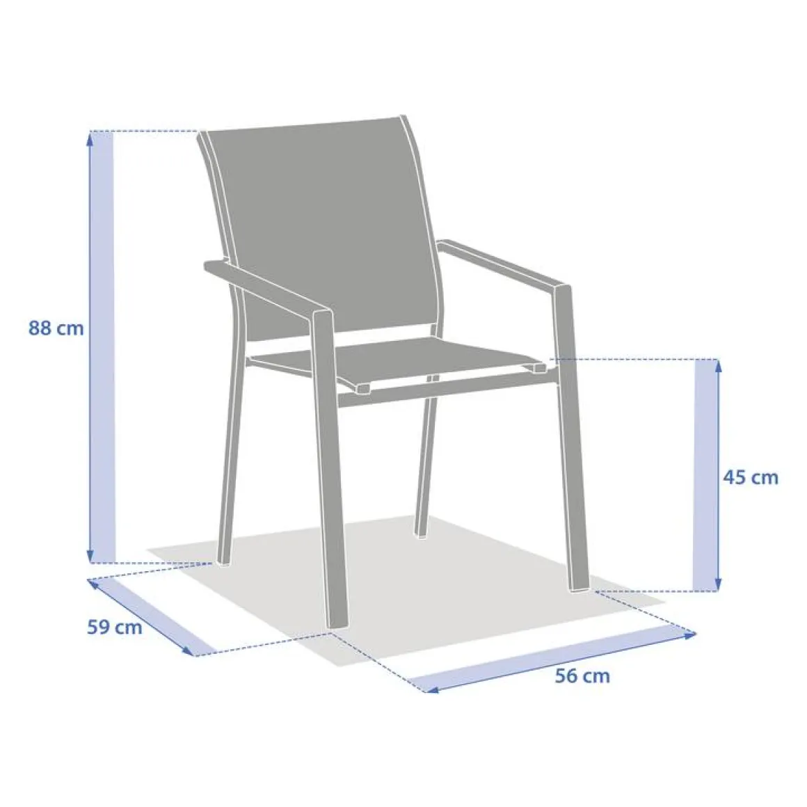 Fauteuil de jardin ESSENTIA Argile
