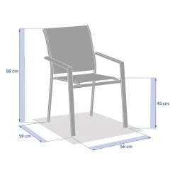 Fauteuil de jardin ESSENTIA Argile