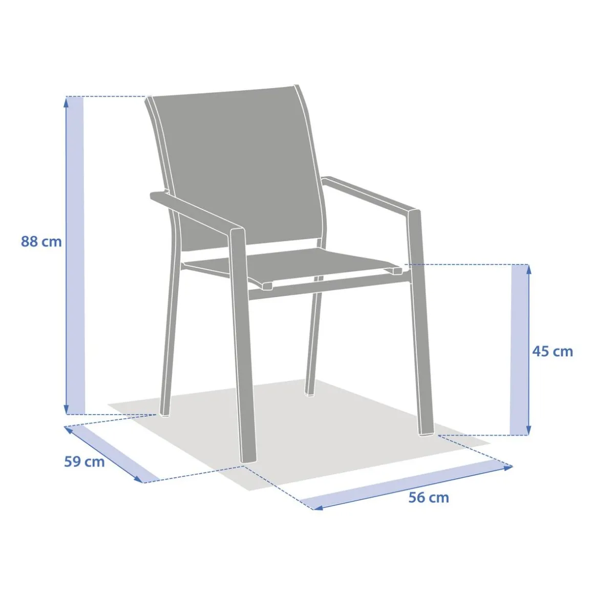 Fauteuil de jardin ESSENTIA Argile