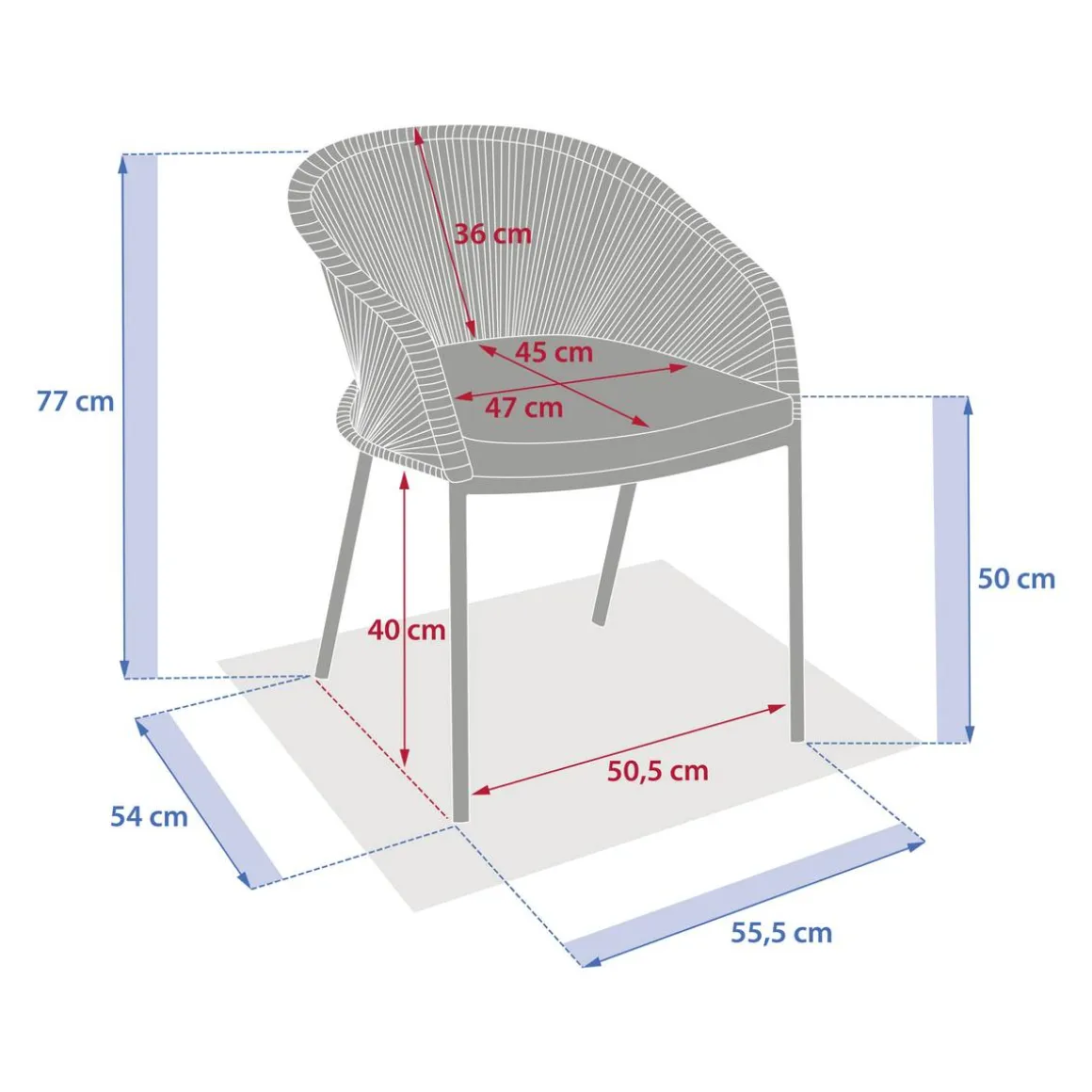 Fauteuil de jardin ORYON Acajou