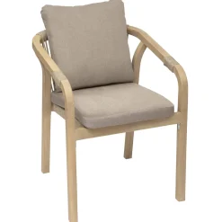 Fauteuil de jardin PAPOUASIE Taupe & Acacia