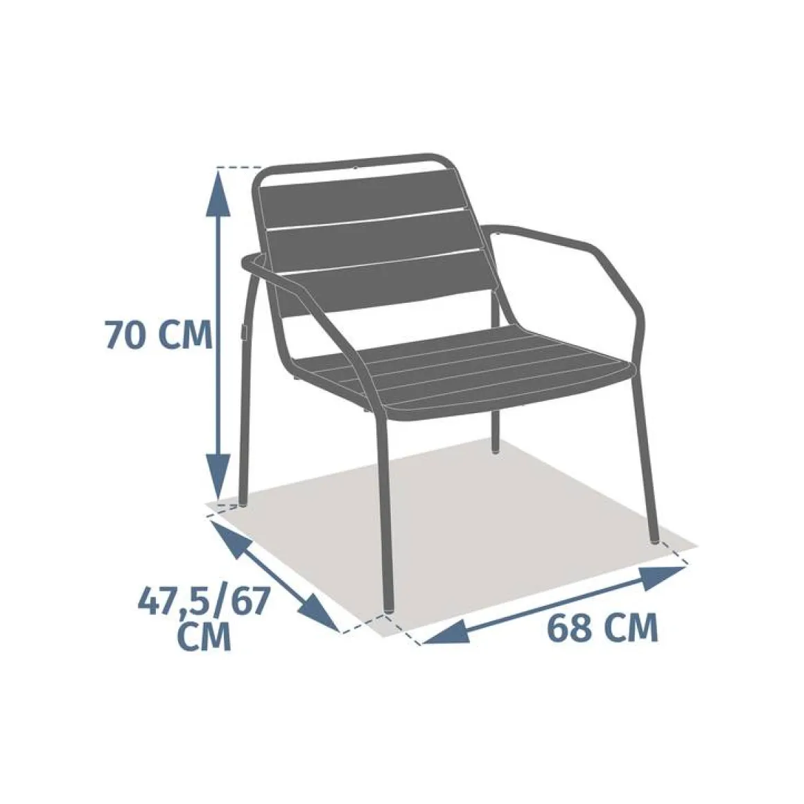 Fauteuil de jardin PHUKET Acajou