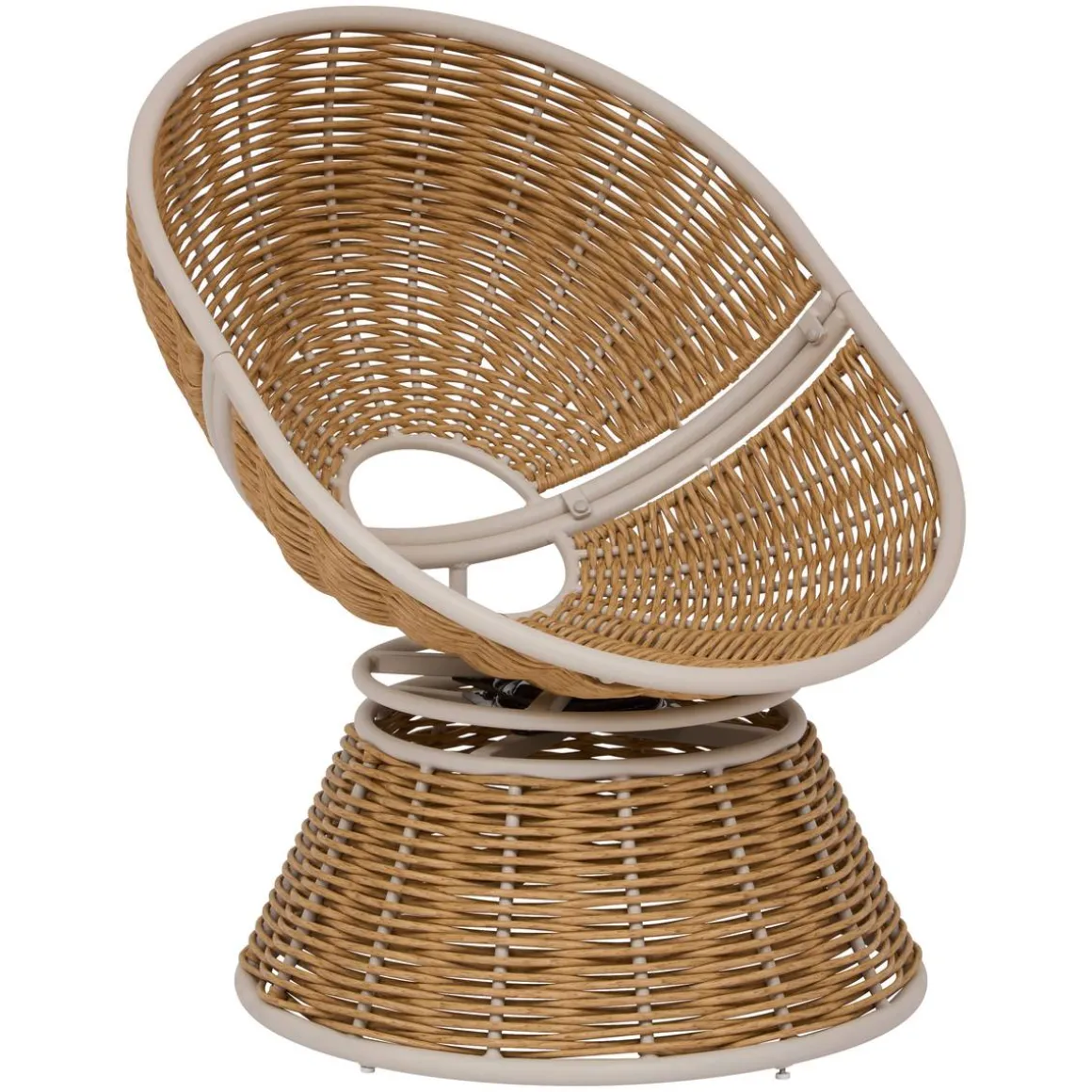 Fauteuil de jardin rotatif NYMELY Beige