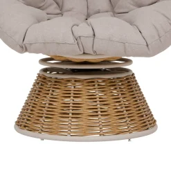 Fauteuil de jardin rotatif NYMELY Beige