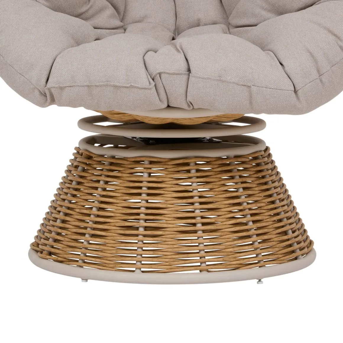 Fauteuil de jardin rotatif NYMELY Beige