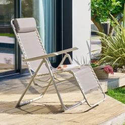 Fauteuil de jardin SILOS Beige lin