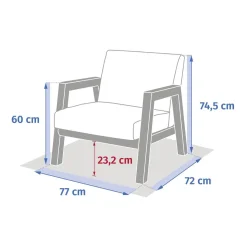 Fauteuil de salon de jardin AXIOME Argile