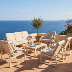 Fauteuil de salon de jardin BOREANE Argile