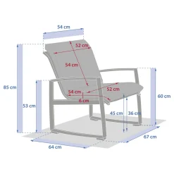 Fauteuil de salon de jardin BOREANE Argile
