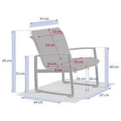 Fauteuil de salon de jardin BOREANE Argile