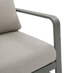 Fauteuil de salon de jardin DOMILLY Beige / Vert laurier