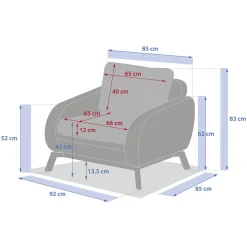 Fauteuil de salon de jardin MANISSA Beige