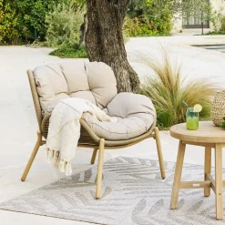 Fauteuil de salon de jardin MELOANE Beige