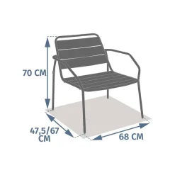 Fauteuil de salon de jardin PHUKET Vert olive