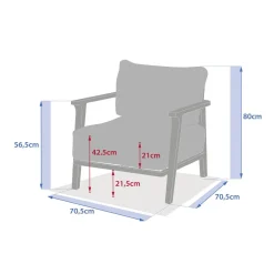 Fauteuil de salon de jardin PULPY Vert laurier