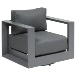 Fauteuil de salon de jardin rotatif ALLURE Gris / Graphite